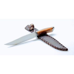 Túra kés bőr tokkal