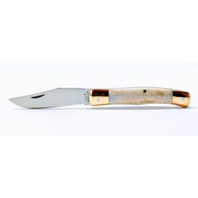 Maskara zsebkés , csiszolt szürkemarha csont markolat