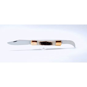 Juhász bicska ,agancs markolat, dupla rugó